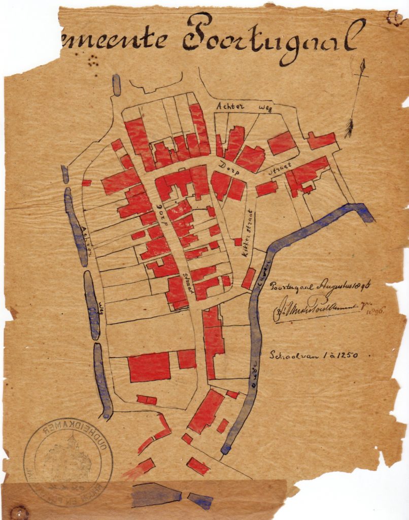 Plattegrond Poortugaal 1895